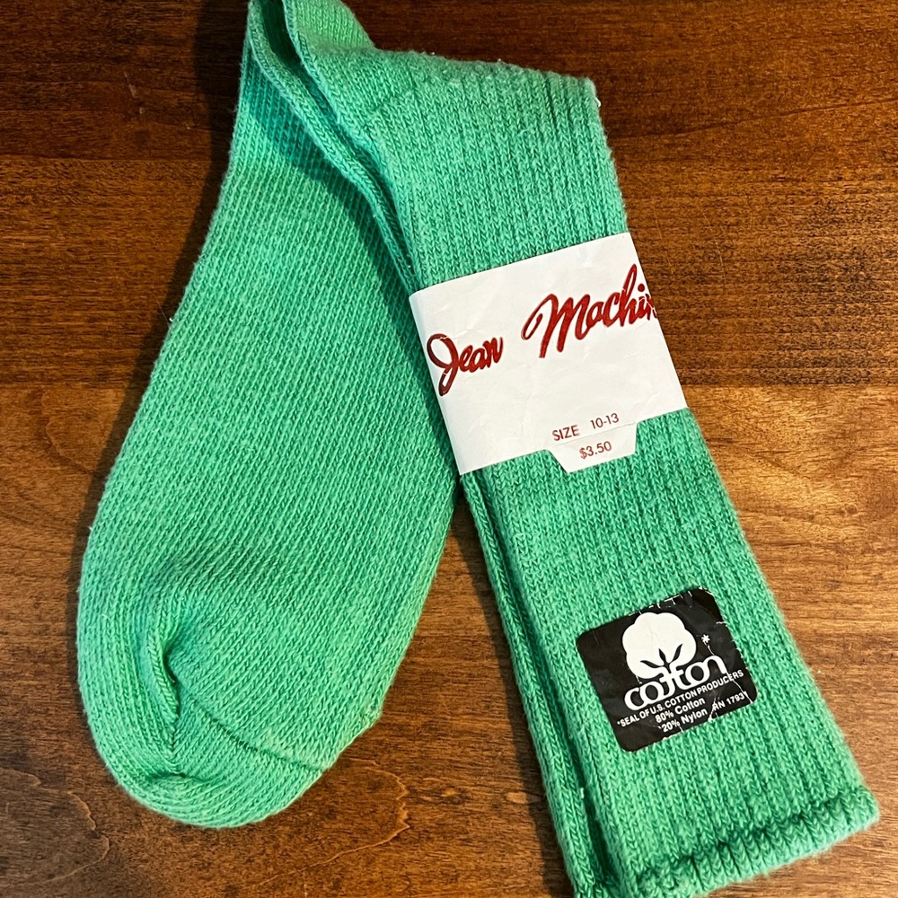 Vintage Jean Machine Green Socks
